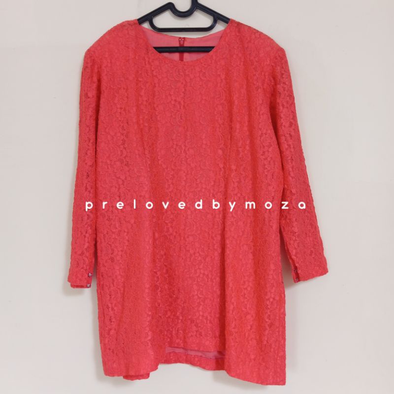 (Preloved) Kebaya Jumbo Oren Furing / Kebaya Warna Orange / Kebaya Kondangan / Kebaya Furing