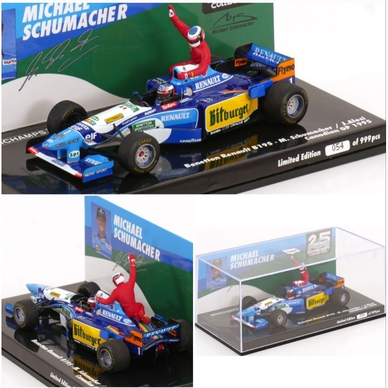 1:43 Minichamps, Benetton F1 B195 Team Mild Seven Renault World Champion Canada GP 1995 Michael Schu
