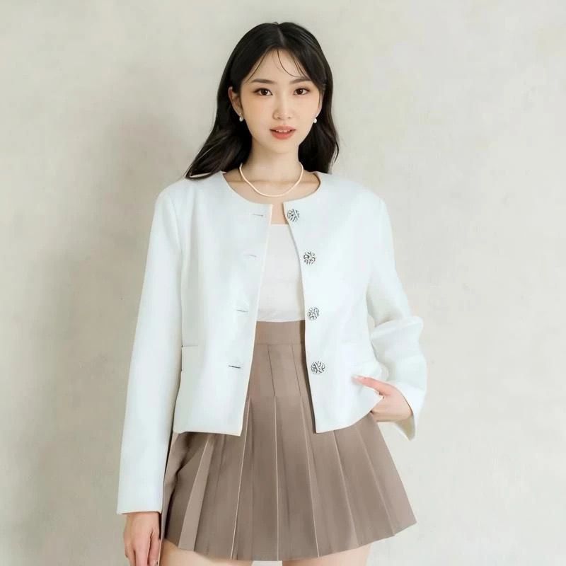 Twelve Blazer - Blazer Wanita Korea Style - Atasan Wanita - Blazer Kantor Wanita Outer Casual Cewek
