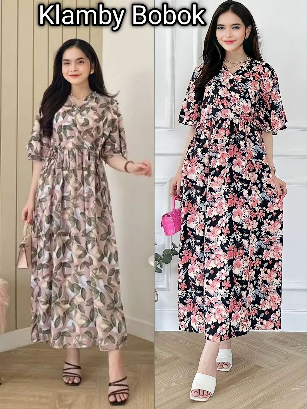 Daster Kimono Rayon lengan Lonceng Panjang Semata Kaki Busui Wanita Dewasa Kekinian