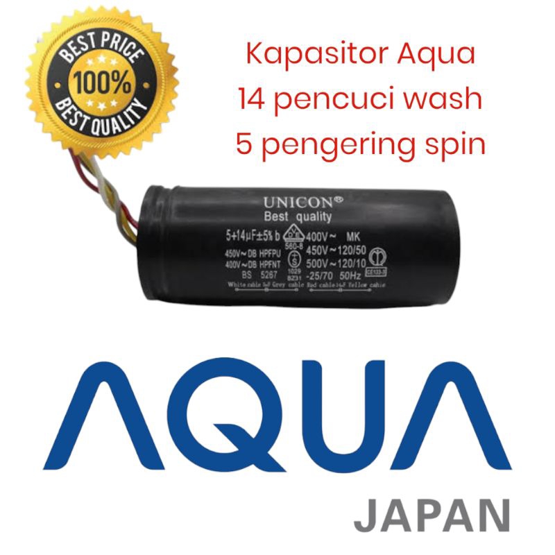 kapasitor mesin cuci Aqua QW-P1450T 1460 Mesin Cuci Twin Tube - 14 Kg - With Hijab Mode mesin cuci 2