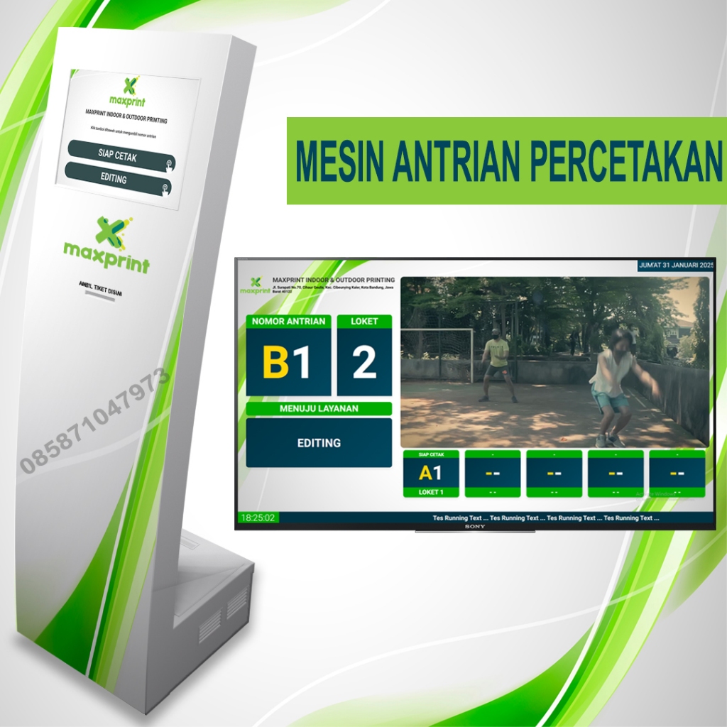 MESIN ANTRIAN PERCETAKAN PRINTING