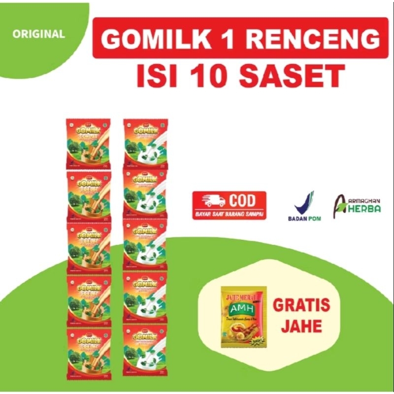 

Susu Kambing Etawa pengganti susu formula (solusi anak alergi susu sapi) 10 sachet/ 1 renceng gratis AMH Jahe