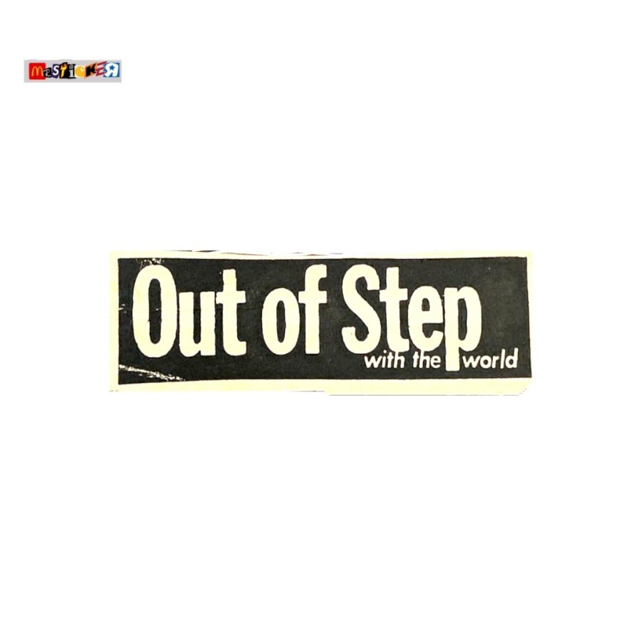 

sticker band Minor Threat Out of Step with the world logo stiker hardcore p