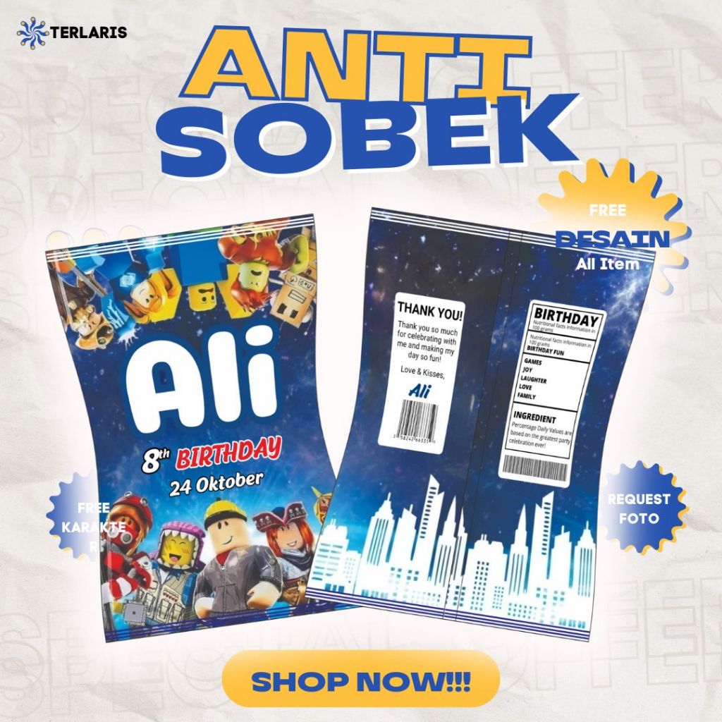 Pouch snack jumbo Pouch snack ultah Pouch giant snack ulang tahun