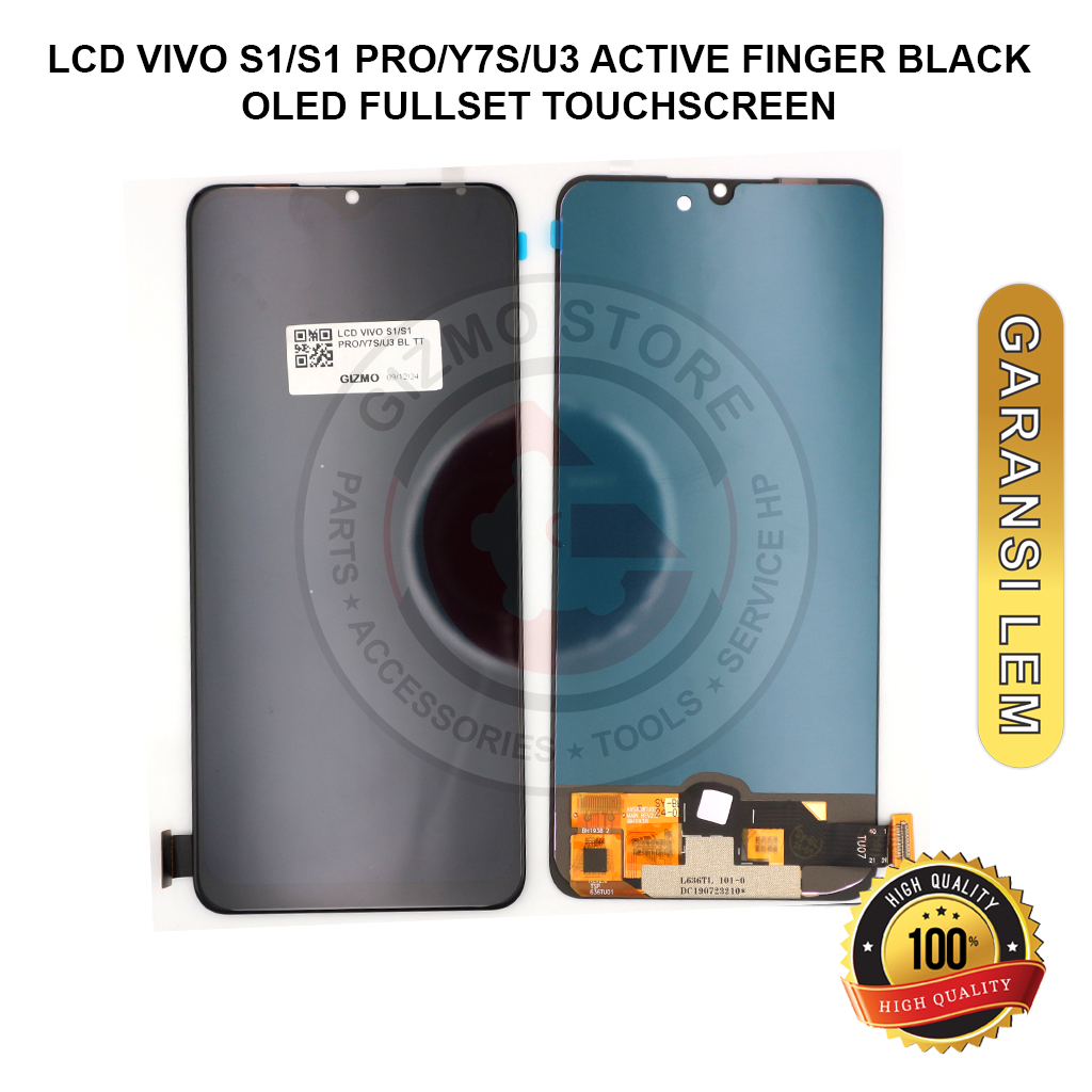 【ORIGINAL】LCD TOUCHSCREEN VIVO S1/S1 PRO/Y7S/U3 ACTIVE FINGER PRINT BLACK OLED