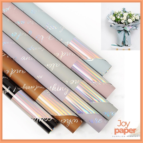 

Kertas buket bunga gradient metalic flower wrapping gradasi color paper cellophane KB6064