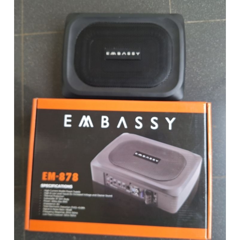 New Subwoofer aktif slim Embassy top abis Embassy EM 878 8 inch Subwoofer kolong Embassy 8 inch