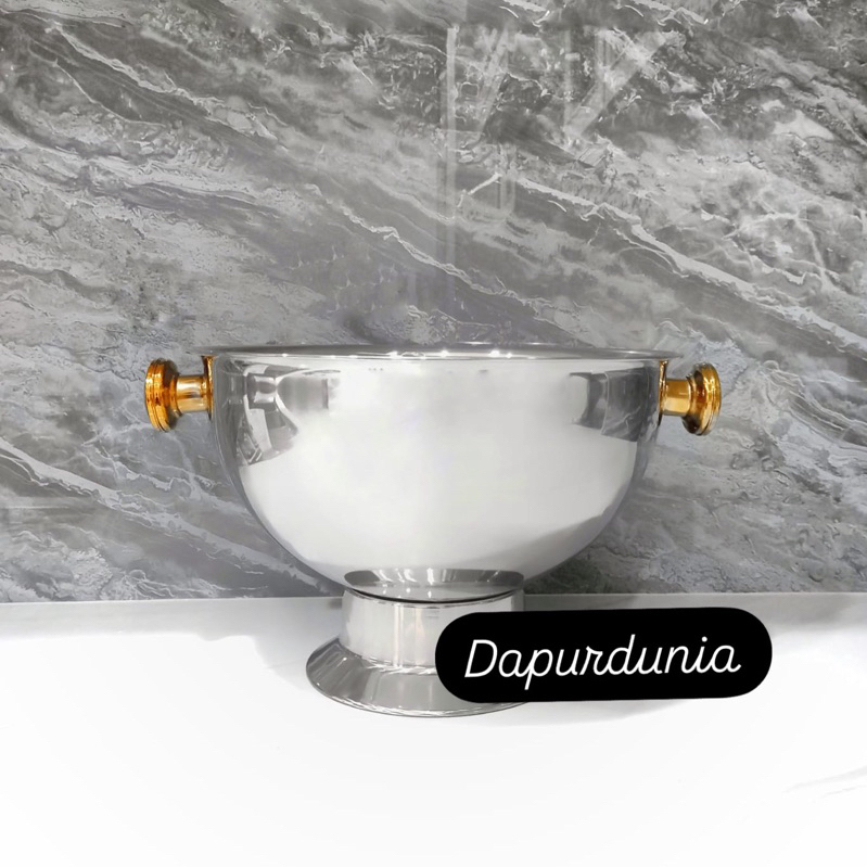 Punch bowl stainless picasso ( gold handle )