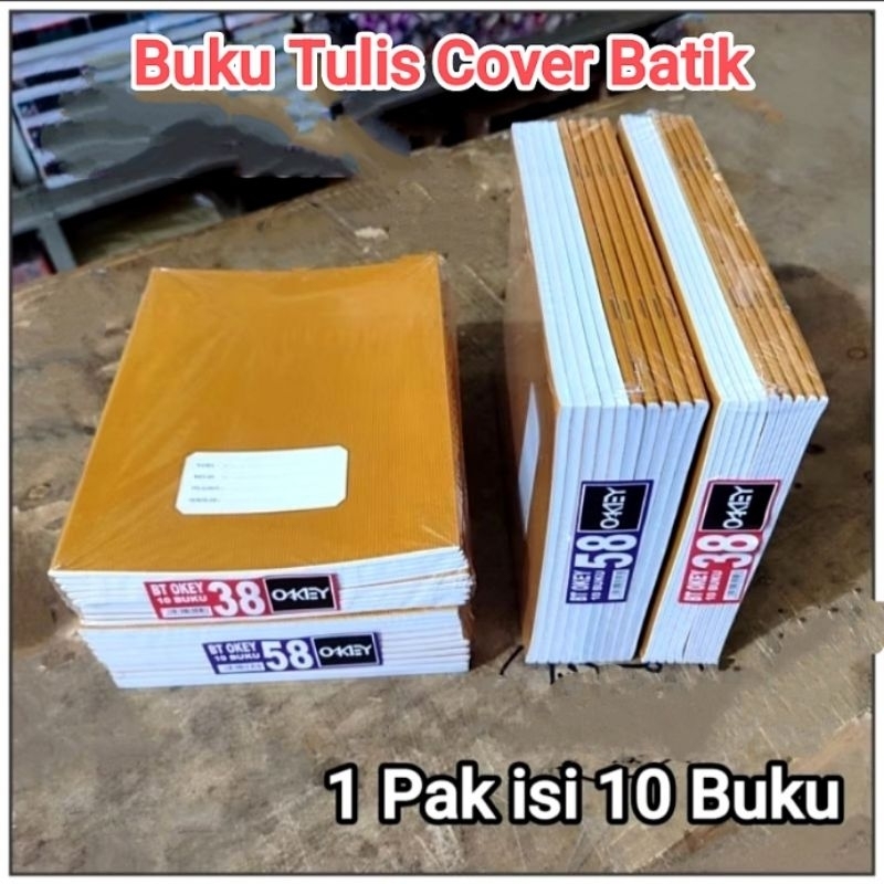 

1 Pak Buku Tulis 38,58 Lembar isi 10 Buku COVER COKLAT ( Ukuran Kwarto )
