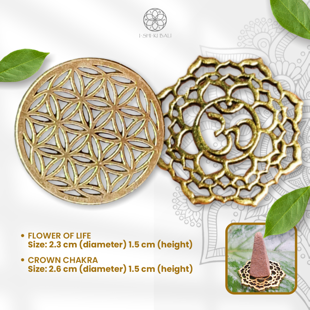 ISHIKI-BALI Tatakan Wadah Tempat Bakar Dupa Kerucut Pyramid Cone Incense Holder Plate