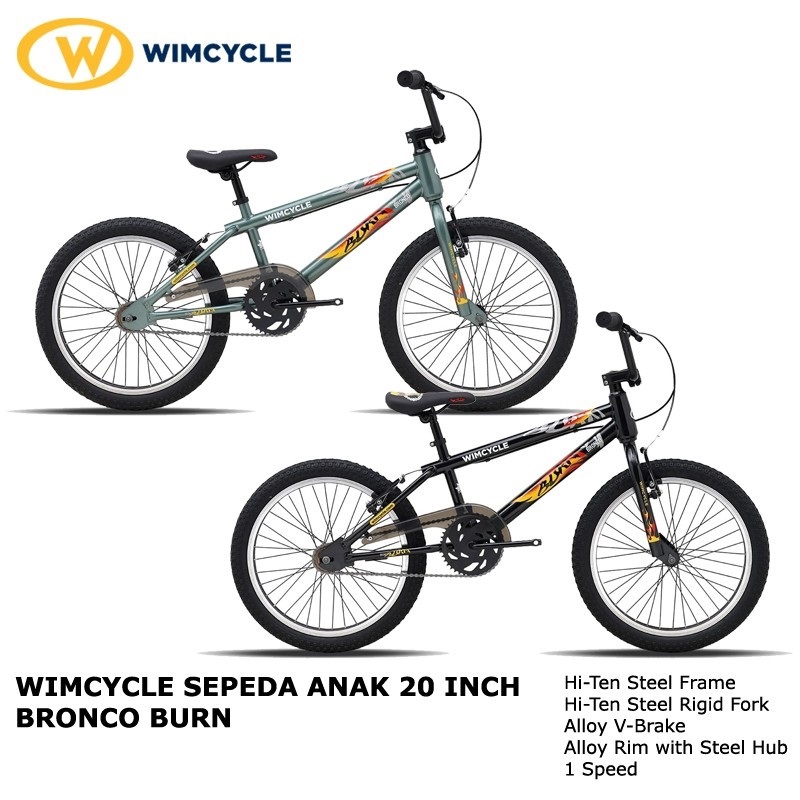 WIMCYCLE BRONCO BURN [20 INCH] SEPEDA ANAK BMX