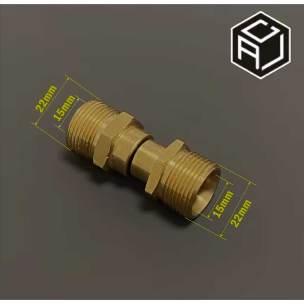Nepel Sambungan Anti Lilit M22 x  M22 - Adaptor penyambung selang Jet cleaner