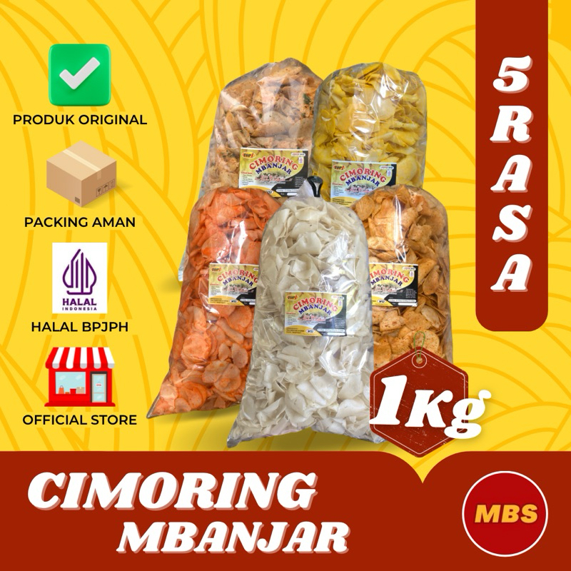 

CIMORING MBANJAR PEDAS ASIN DAUN JERUK BALADO JAGUNG MANIS GURIH ASIN RENYAH 1Kg / 1000g - MUBAROK SNACK