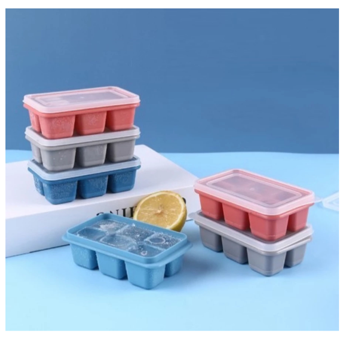 Cetakan Es Batu Silikon 6 Cube/ cetakan es batu murah silikon / cetakan es batu