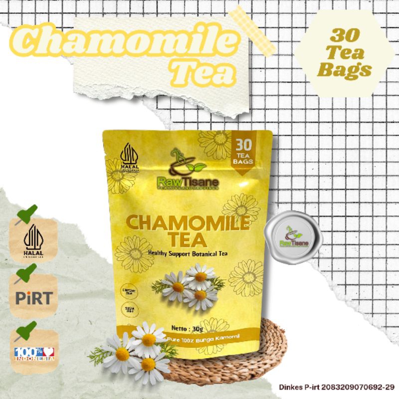 

RAW TISANE Chamomile Flower Tea : Teh Celup Bunga Kamomil All Varian Isi 30 Tea Bag