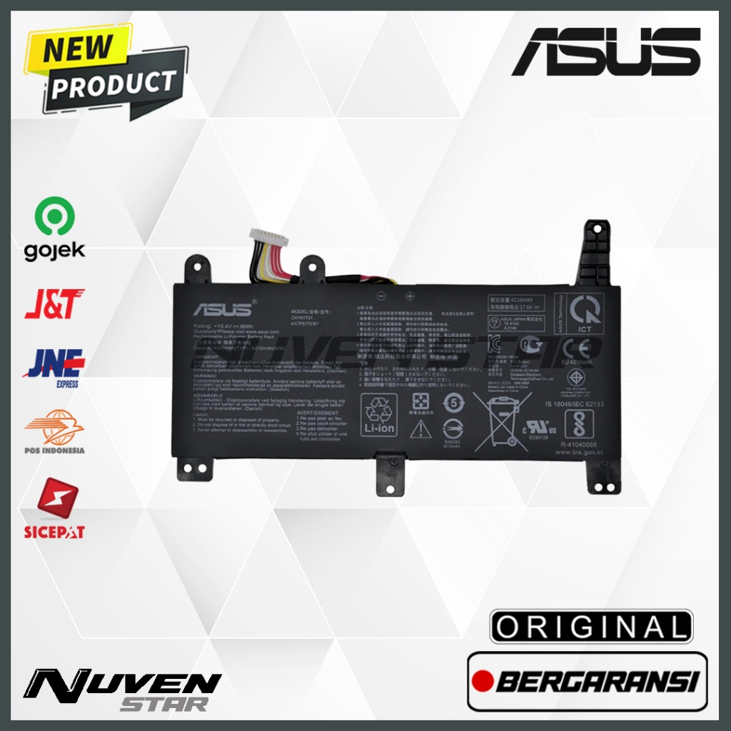 Original Baterai Laptop ASUS ROG STRIX GL504 GL504G GL504GM GL504GS GL504GW GL704 GL704GM GL704GV GL