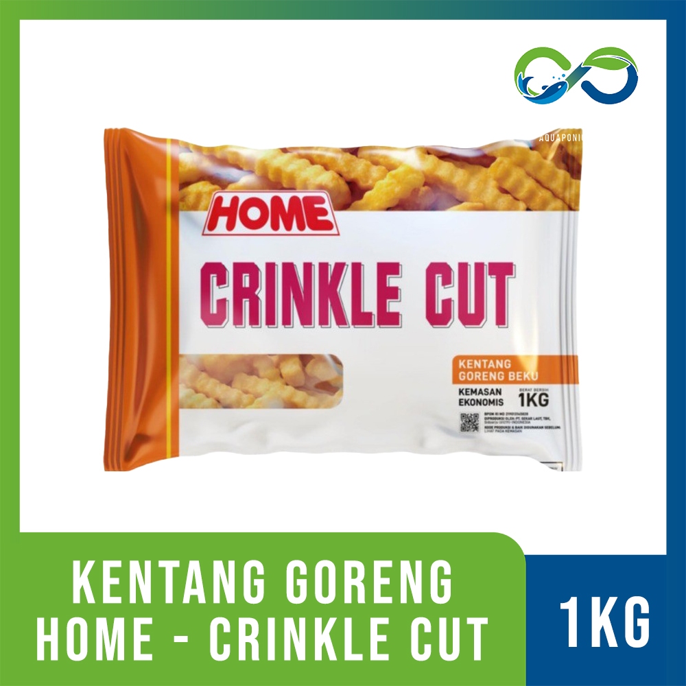 

[Aqua Eco Farm] KENTANG GORENG CRINKLE CUT 1KG HOME/ FRENCH FRIES KENTANG GORENG FROZEN Bandung