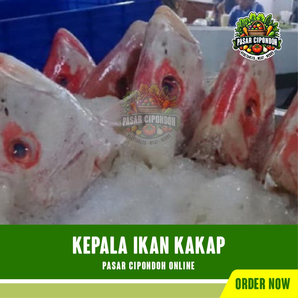 

Kepala Ikan Kakap Merah Mentah Segar 1 kg - Pasar Cipondoh Tangerang