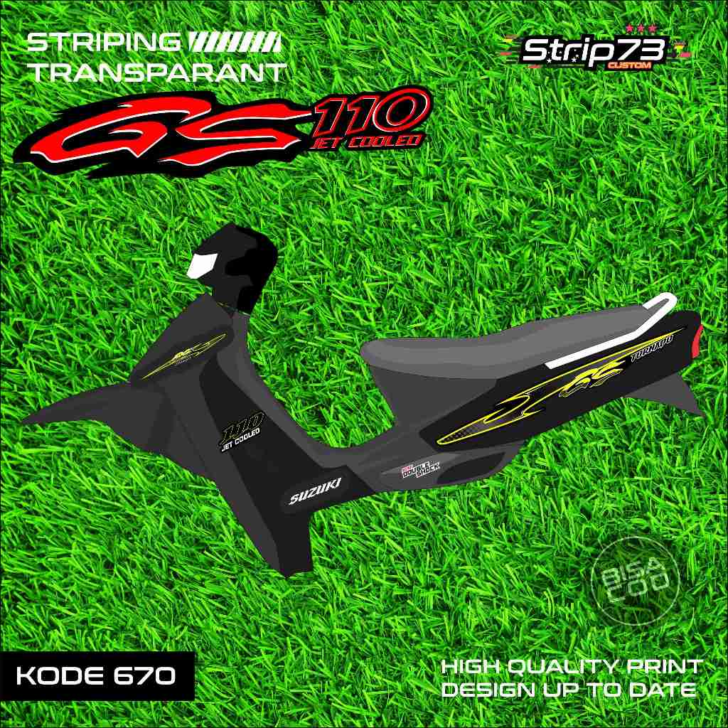 670 STRIPING TRANSPARAN SUZUKI GS 110 TORNADO - STRIPING TRANSPARAN SUZUKI GS 110 TORNADO