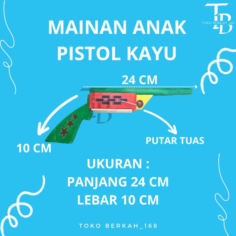 MAINAN PISTOL KAYU OTOK OTOK / MAINAN TEMBAK KAYU / MAINAN TRADISIONAL ANAK / MAINAN JADUL