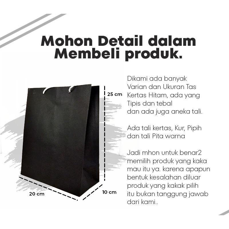 

BEST SELLER PAPER BAG HITAM POLOS ALL SIZE / S / L / M / TAS HAMPERS KADO / PAPER BAG TALI BAHAN