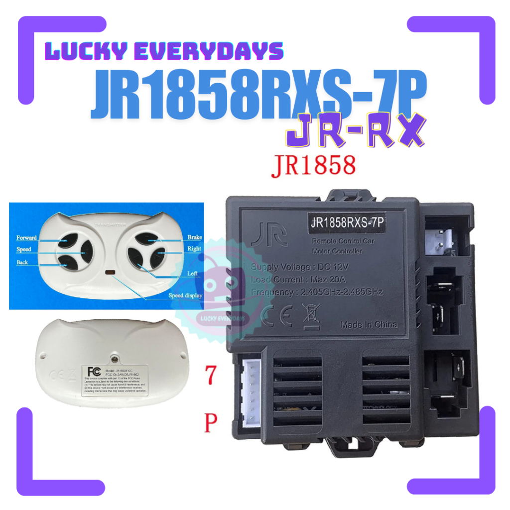 RECEIVER REMOT JR1858RXS-7P 12V 12VOLT MOBIL MAINAN AKI ANAK REMOT CONTROL MODUL PCB IC REMOT CONTRO