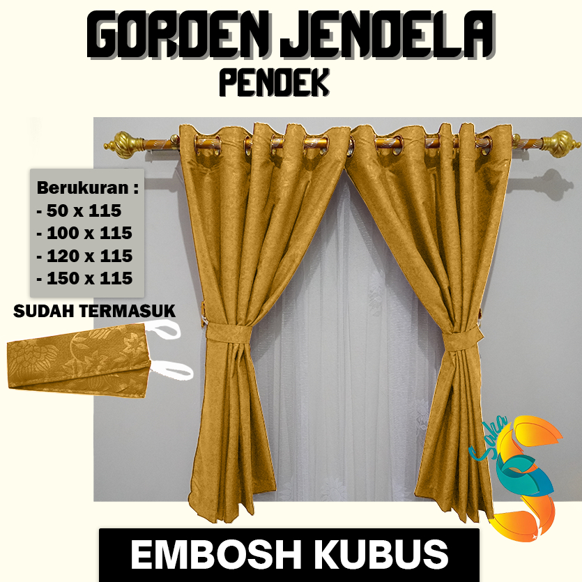 RB GORDEN KAMAR PENDEK TINGGI 150CM HORDEN RUANG TAMU GORDEN JENDELA PENDEK GORDEN KECIL JENDELA