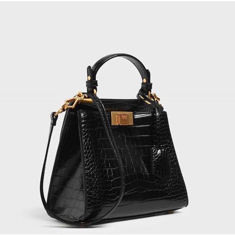 BAGSBUNNY15 TAS WANITA CROCO EFFECT 7817 FRONT FLAP CK