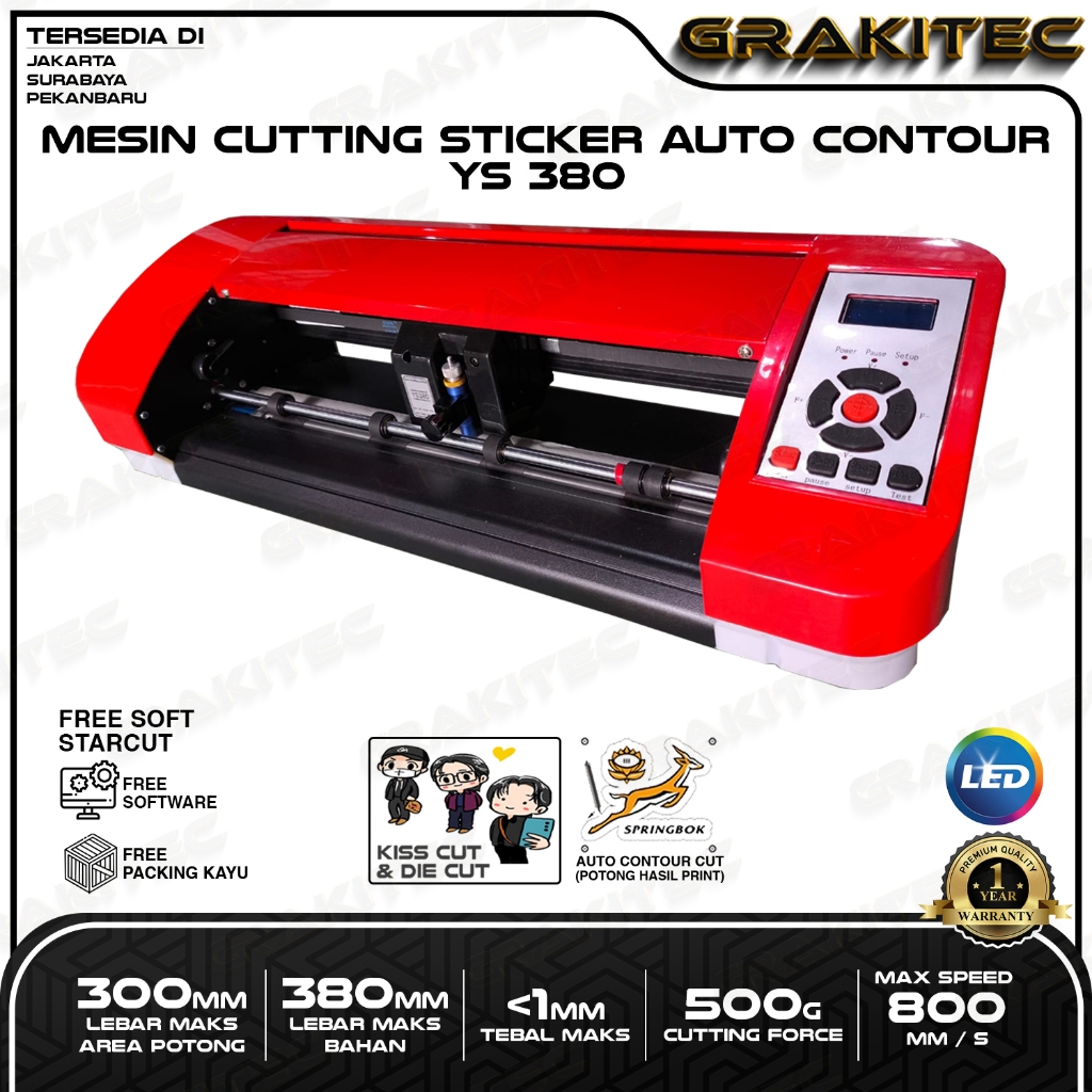 

Grakitec Mesin Cutting Sticker YS 380 A3+ Auto Contour