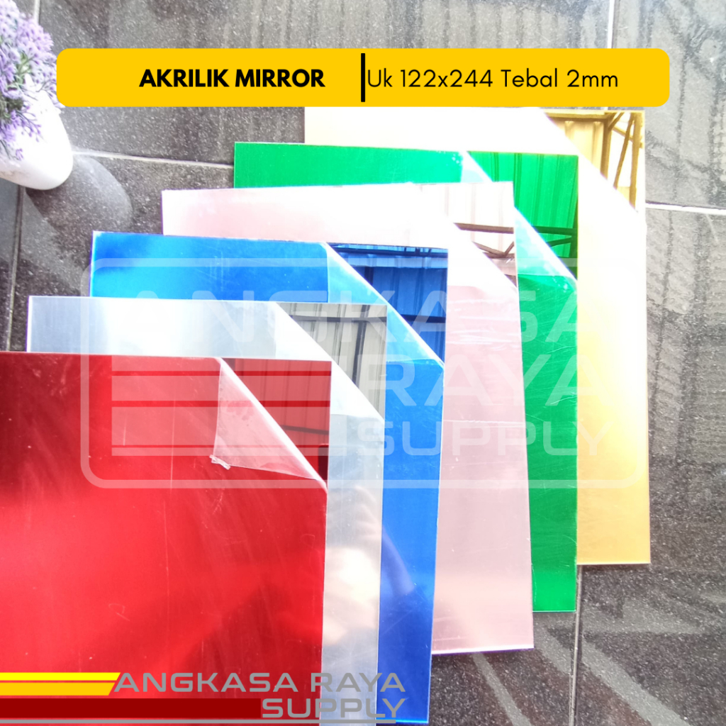 

Akrilik Mirror 122x244 Tebal 2mm/ Acrylic Sheet Mirror / Lembaran Kaca Cermin