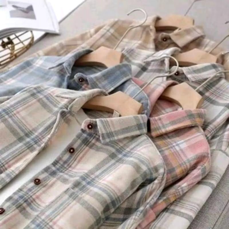 kemeja wanita kemeja flanel wanita flanel wanita kemeja kotak kotak flanel