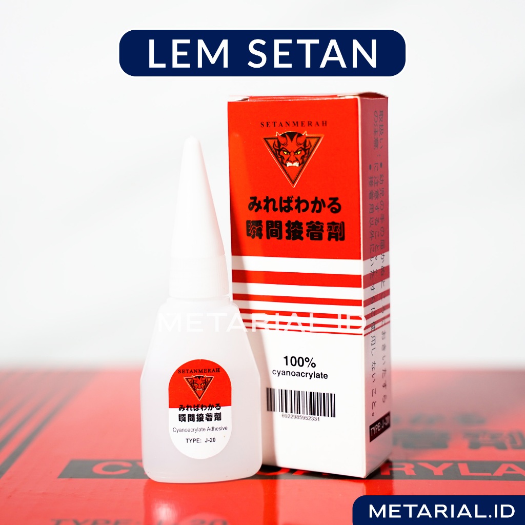 

LEM SETAN MERAH ORIGINAL LEM KOREA | SUPER GLUE | Perekat Tetes Cair | Serba Guna | PER 1 PCS @10ml