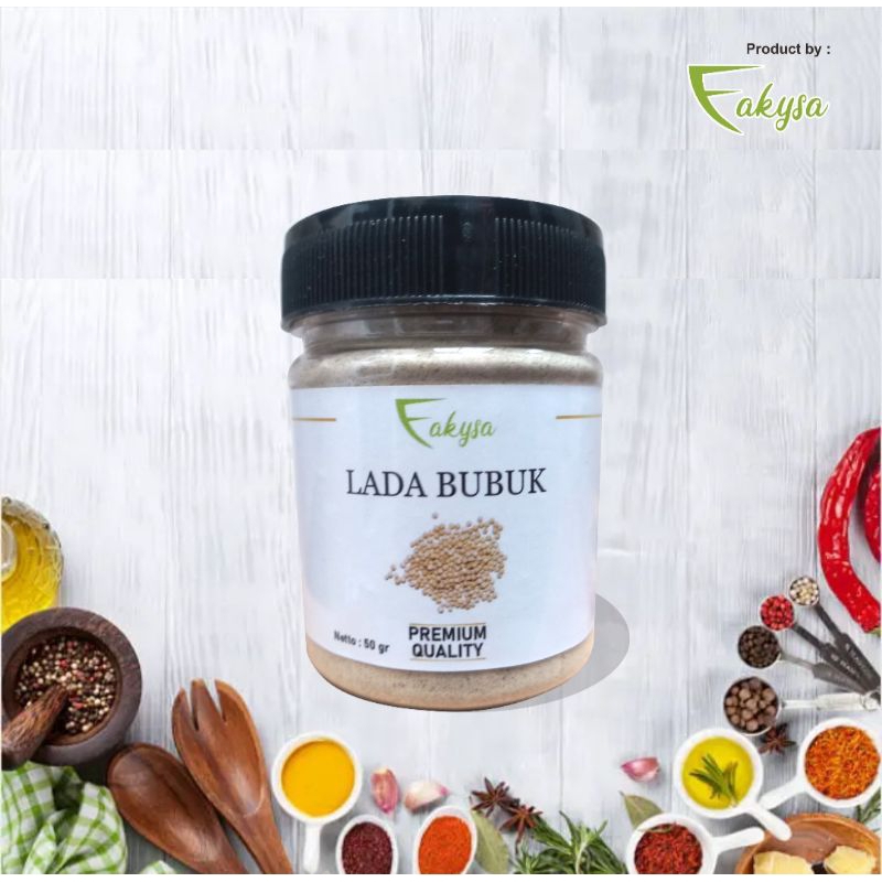 

Lada Bubuk Premium 45gr – Merica Bubuk Murni, Pedas Aromatik, Tanpa Campuran, Fresh & Higienis