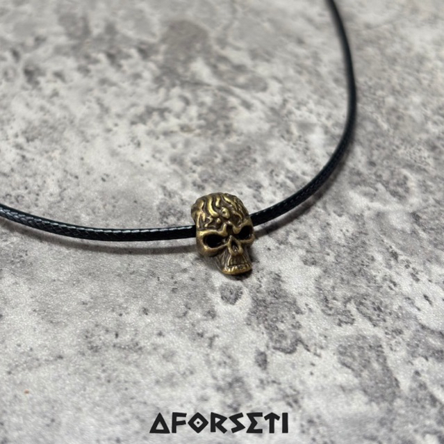 KALUNG TALI HITAM “SKULL#2“ NECKLACE / PENDANT / LIONTIN / CHAIN NECKLACE / Y2K / KALUNG EMAS / KALU