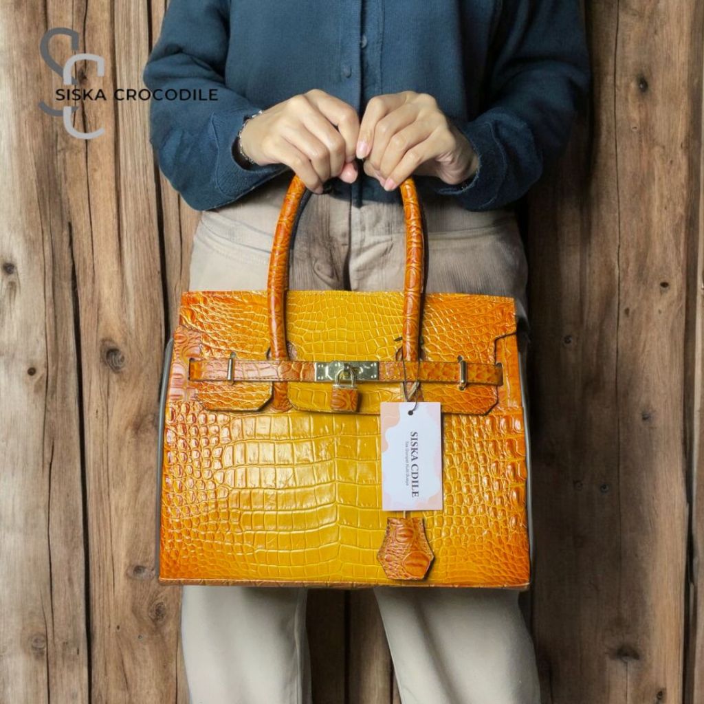SC SISKA CROCODILE - Tas Wanita Kulit Tas Sosialita Tas Bahu Tas Selempang Kulit Asli Merauke