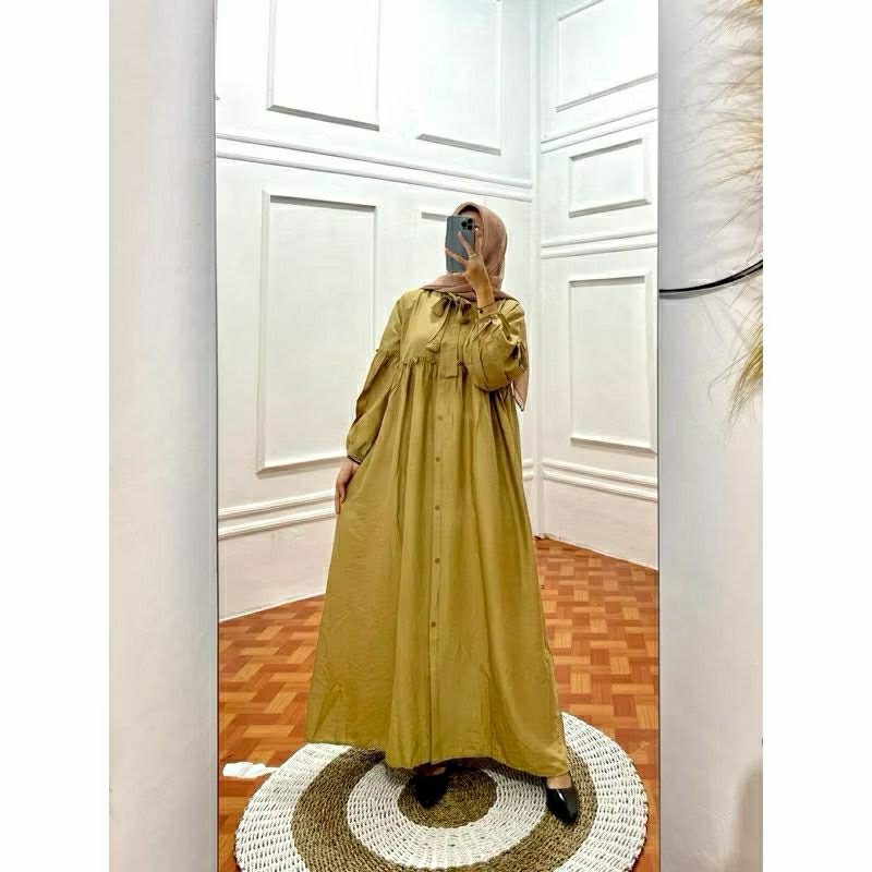 Venna Dress Polo Linen // Gamis Polo Linen // Gamis Polo Linen