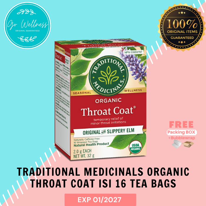 

Traditional Medicinals Organic Throat Coat isi 16 Tea Bags