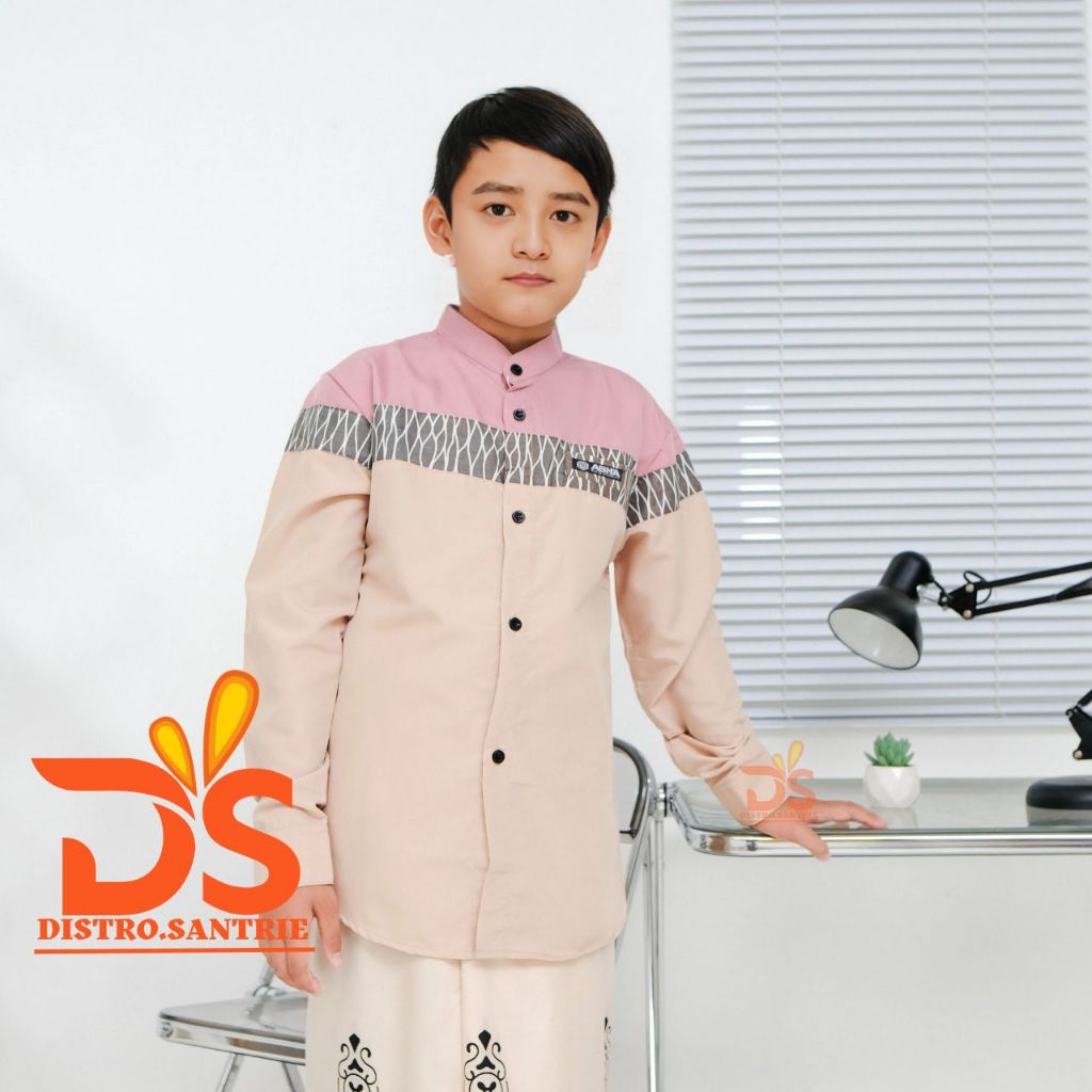 baju Koko Anak Laki Laki Lengan Panjang Baju Koko Anak Usia 5 - 14 Tahun Koko Putih Lengan Panjang