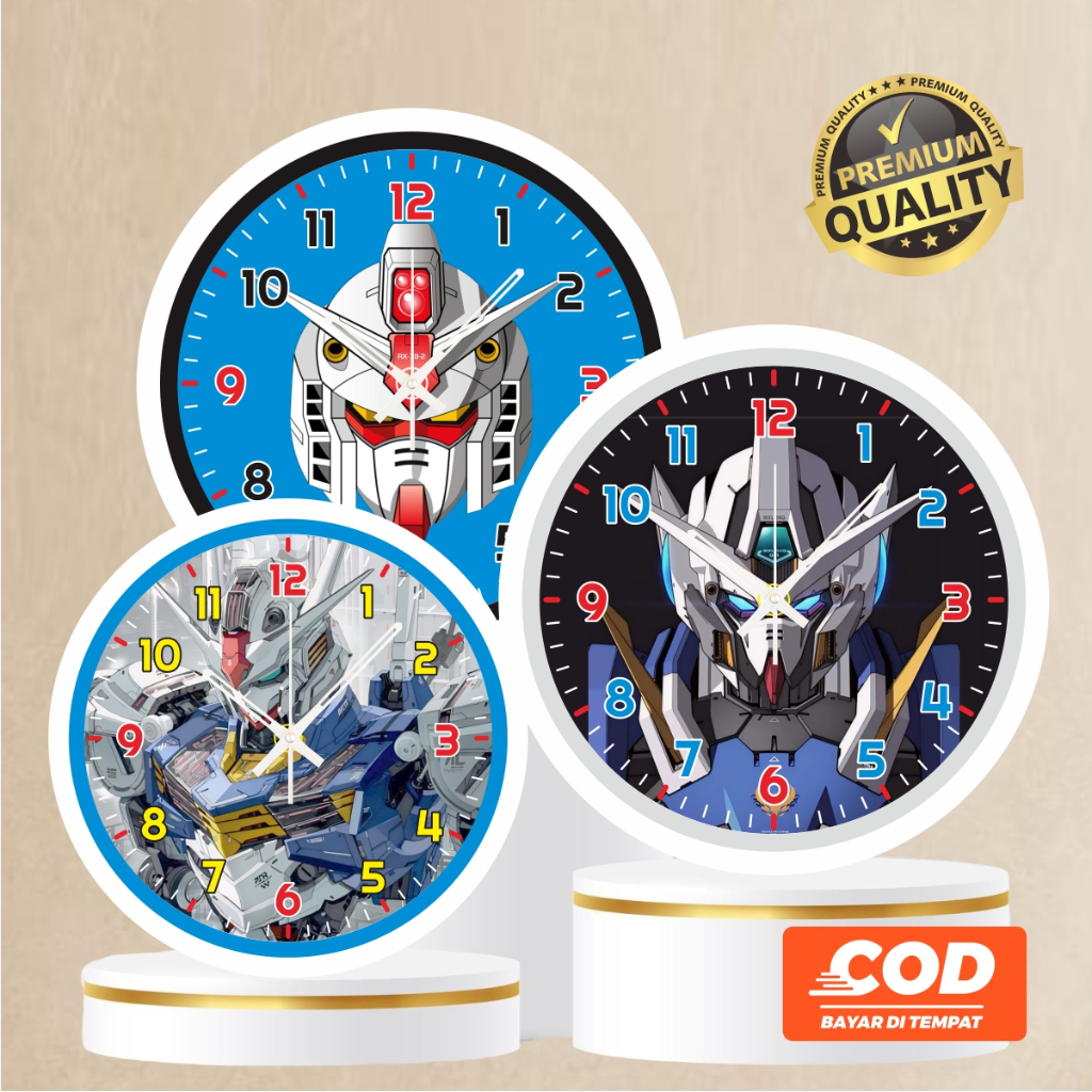 Jam Dinding Anime Gundam | Hiasan Dinding Jam Dinding Gundam
