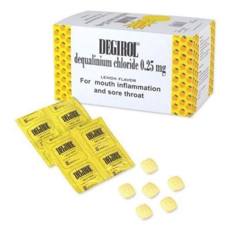 DEGIROL 10 TABLET HISAP Obat untuk sariawan, Radang Tenggorokan