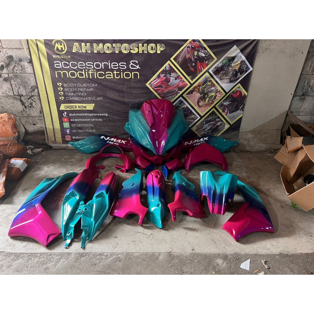 FULLBODY PAKET VARIASI NMAX MODEL PREDATOR NMAX NEW PAKET PREDATOR YAMAHA NMAX NEW 2020-2021