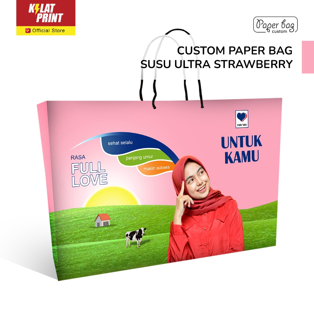 

Paper Bag Kado Custom Paperbag Ala Susu Ultra Strawberry