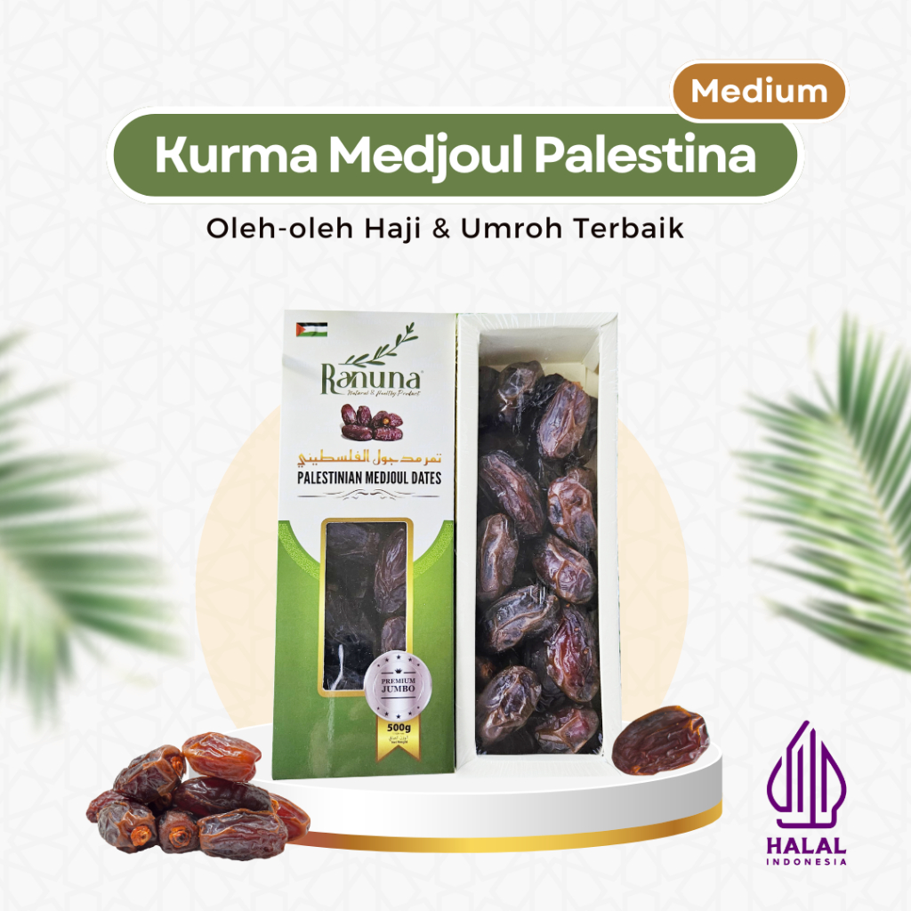 

Kurma Medjool Ranuna Palestina 250gr, 500gr & 1KG - Kurma Jumbo Premium Super Manis & Lembut