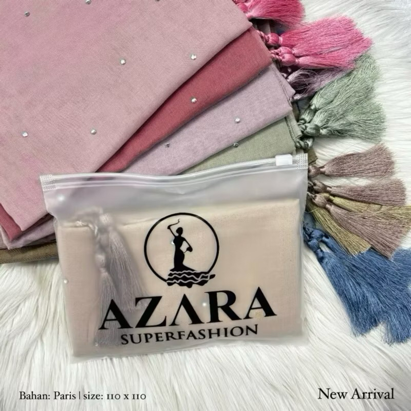 Amellya Scarves ~ HIJAB PARIS SWAROVSKY TASEL POUCH AZARA|| SEGI EMPAT PAYET TABUR POUCH