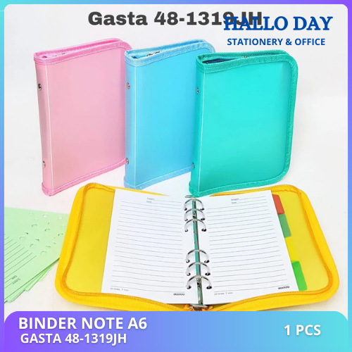 

HD Binder Note Resleting 6 Ring Pisah Cover Warna Buku Ring Besi Notebook