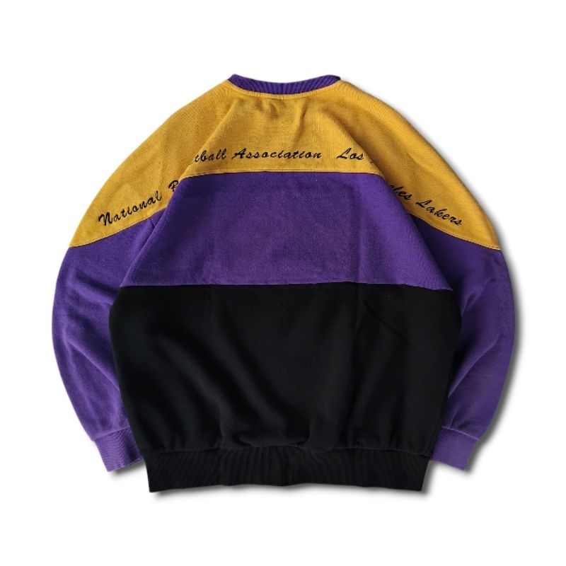 NBA L.A Lakers Color Block Crewneck | Large