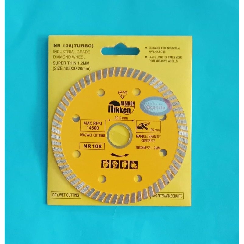 MATA POTONG GRANIT NIKKEN TURBO/MATA POTONG GERINDA GRANIT/MATA POTONG KERAMIK NIKKEN TURBO/DIAMOND 