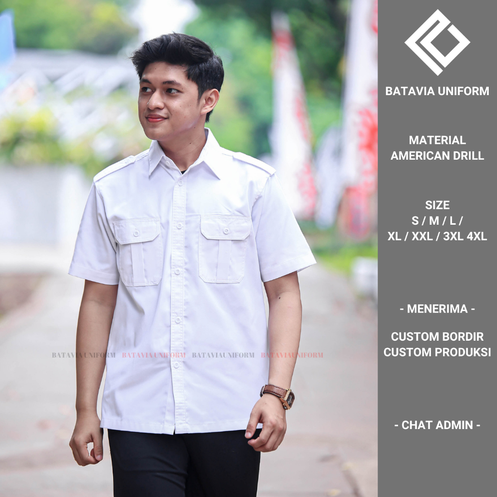 Baju Kemeja Tactical Taktikal PDL PDH Kerja Kantor Komunitas Original Premium Lengan Pendek Material