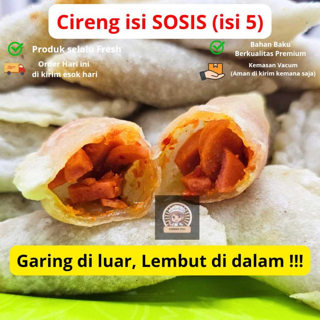 

Cireng Isi SOSIS (Isi 5) Khas Bandung Premium Kemasan Vakum